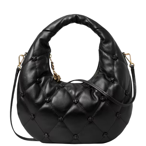Bunny Knot Quilted Crescent Bag